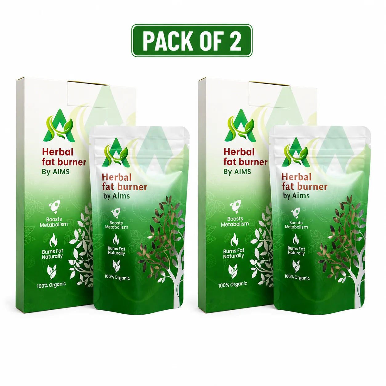 Fat burner (Pack of 2) | 100% Natural Herbal Supplement